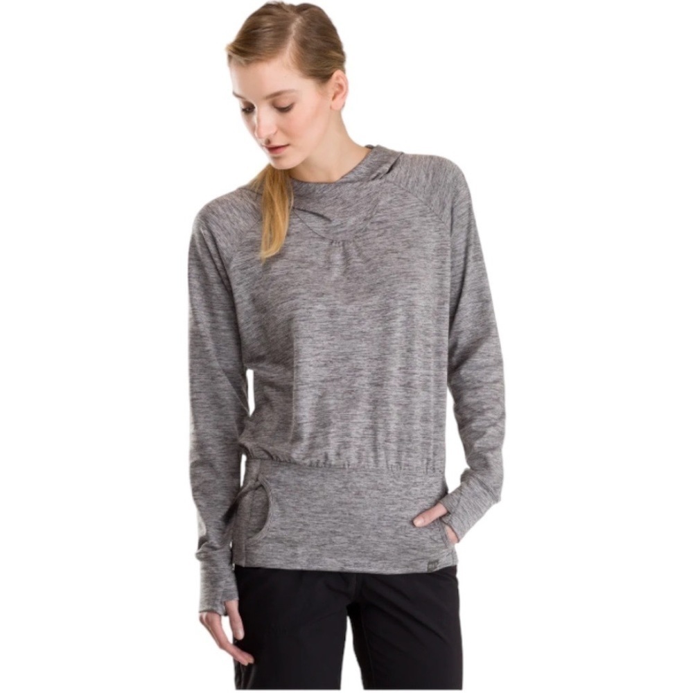 Mec Outflow Crew Sweater Grey Hood Lightweight Outdoors Women's Size Small